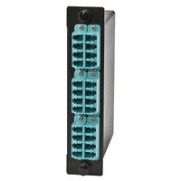 Hubbell OCLCQ50GC Fiber LGX Cassette, OM3, LC Duplex to MTP, 24-Fiber, Type C, Aqua