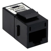 Hubbell SFC6BK Snap-Fit Inline Coupler Slim CAT6, Black