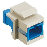 Hubbell SFFSCSGNOW Keystone Snap Fit, Flush, SC Simplex, Zircon Sleeves, Green, White
