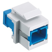 Hubbell SFFSCGNW Snap-Fit Fiber Adapter, SC Simplex, Flush, Green
