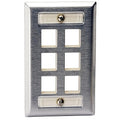 Hubbell SSFL16 Stainless Steel Screwless Wall Plate, Satin Gray