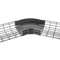Hubbell HBT450220BK Wire Basket Tray, 2"H x 20"W x 118"L, Round, Black
