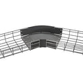 Hubbell HBT450220SW Wire Basket, Preform Radius 45, 2"H x 20"W, Pre-Galvanized
