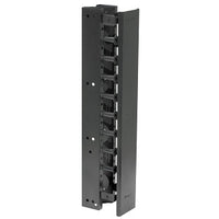 Hubbell VS74H Rack, Vertical Channel, Hinged,7'H x 4.50"W, Black