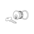 Adams Rite 4036-02-02-335 MORTISE Cylinder