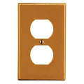 Hubbell P8OR 1-Gang Duplex Wallplate, Orange