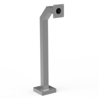 PEDESTAL PRO 42-3-12-SS 42" Heavy Duty Stainless Gooseneck Pedestal