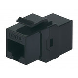 Intellinet 504898 CAT6 Inline Coupler UTP Keystone Type, 8P8C Female to 8P8C Female, Black
