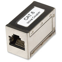 CAT6 Modular Inline Coupler, 8P8C Female to 8P8C Female, FTP, Silver