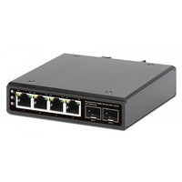 Industrial 4-Port Gigabit PoE++ Switch with 2-Port SFP, PoE Power Budget 240W, Output Up to 95W per Port, DIN-Rail Mount, IP40, Metal Housing