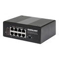 Intellinet 561624 8-Port Gig PoE+ Industrial Switch with PoE Passthrough, DIN-Rail Mount