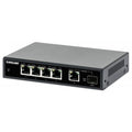 Intellinet 561822 5-Port Gigabit Ethernet PoE+ Switch with SFP Port, PoE Power Budget 91W, Desktop Format, Wall-Mount