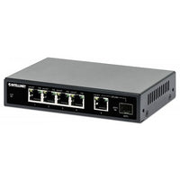 5-Port Gigabit Ethernet PoE+ Switch with SFP Port, PoE Power Budget 91W, Desktop Format, Wall-Mount