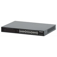24-Port Gigabit Ethernet PoE+ Switch with 2-Port SFP, 19" Rack Mount