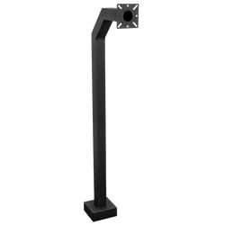 PEDESTAL PRO 42-9C-ALUM-BLK 42" Aluminum Gooseneck Pedestal