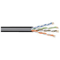 West Penn 4246IOBK0500 CAT6 Plus 23/4 Pair Network Cable, UTP, Riser, 500', Black