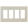 Hubbell NPS264LA Wall Plate, 4G DEC Snap-On, Light Almond