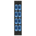 Hubbell FSPNSCSS8 Fiber Adapter Panel, 8 Ports, 8 SC Simplex Zirconia, Blue