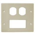 Hubbell HBL4747BRIV Raceway Plate for 2-Gang Duplex/Style HBL 4750, Ivory