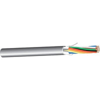 West Penn 253272BGY1000 22/10 Stranded Shielded Plenum Cable, 1000' (304.8m), Gray