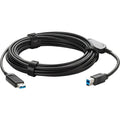 Vaddio USB 3.0 Type Male to Type Male Active Optical Cable, Plenum Rated, 8m, Black (440-1005-061)
