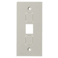 Hubbell KP2163 KP Series 1-Gang, 3 Jack Openings Faceplate, Office White