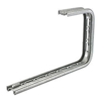Hubbell HBTCB8 Wire Basket Tray for 8" Tray, Bracket, C-Shaped, Pre-Galvanized