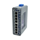 AMG Systems AMG350-8G Series Industrial 8-Port Unmanaged Switch, 8 x 10/100/1000Base-T(x) RJ45 Ports, 12-56VDC Power Input