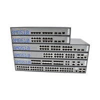 AMG Systems AMG510-16G-2S Series Commercial 18-Port Managed Switch, 16 x 10/100/1000Base-T(x) RJ45 Ports, 2 x 100/1000Base-FX SFP Ports, 1U RS