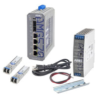 AMG Systems AMG570-4GAT-2S-P120-KS1 Series Layer 2+ Managed Industrial Ethernet Switch 4TX(30W)+2SFP Kit SM
