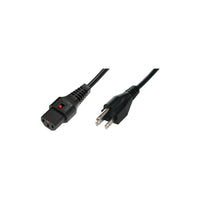 AMG Systems LINECORD-IEC-LOCK-US Line Cord, Locking C13 Connector, US NEMA Plug 5-15P, 2m
