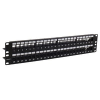 Hubbell NSPJ48 Copper Solutions, Patch Panel, Unloaded, NetSelect, 48-Pair, 19x3.5", Black