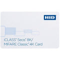 HID 5006PGGMNT iCLASS Seos 8K Composite Card, SIO Programmed, Glossy Front and Back, Sequential Matching Encoded/Printed (Inkjetted), No Slot, 10-Pack, White
