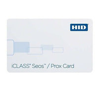 HID 5106PGGMNN iCLASS Seos Prox 8K Card, SIO Programmed, HID Prox Non Programmed, Glossy Front and Back, iCLASS Seos Seq
