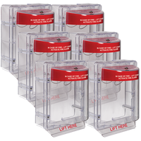 STI 1130CP6 Stopper II with Horn and Clear Spacer, Fire Label, 6-Pack