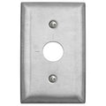 Hubbell SS12RKLM Wallplate, 1-Gang, Eng Mark, Stainless Steel