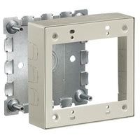 Hubbell HBL57472IVA HBL500/700/750 Series 2-Gang Shallow Box, Ivory