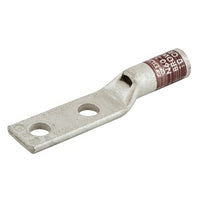 Hubbell HGBL04DA Grounding and Bonding, Lug, #4 AWG, Double Hole, 1/4" ID Spaced 3/4", 50-Pack