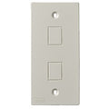 Hubbell KP2162 KP Series 1-Gang, 2 Jack Openings Faceplate, Office White