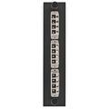 Hubbell FSPNLCQS3BE Fiber Optic Patch Panel with 12 Ports and 3 LC Quad Zirconia Beryllium Connectors