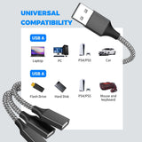 Y Splitter 1 In 3 Out (1Ft/30Cm), Usb Male To 3 Female Cable For Pc/Laptop/Macbo