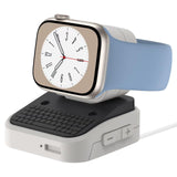 Dock Station For Apple Watch, Desktop Stand With Keyboard Design, White And Blac