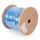 ICC ICCABR6FBL CAT6A CMR Riser 23AWG 100% Solid Pure Copper Shielded Bulk Ethernet Cable, FTP, PoE++, 650 MHz, UL Certified, ETL Verified, 1000' Reel, Blue