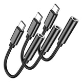 to 3.5mm Headphone Adapter 3 Pack — DAC Audio Dongle for iPhone 16/15, Samsung G