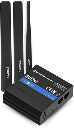 Teltonika RUT241098000 Industrial 4G LTE Cellular Router - front view | Silarius