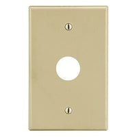 Hubbell P737I 1-Gang Wall Plate with 0.625-Inch Opening, Box Mount, Ivory