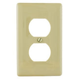 Hubbell NPJJ8I Jumbo 1-Gang Duplex Wall Plate, Ivory