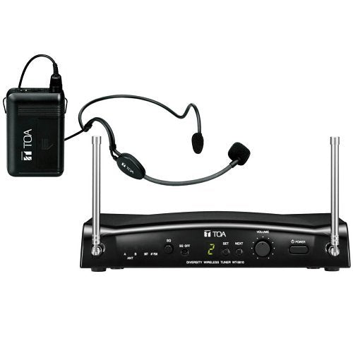TOA WS5325HH01US 16-Channel Wireless Headset Microphone System with WM-5325 UHF Body-pack Transmitter, WH-4000H Headset Microphone and WT-5810 Diversity Tuner