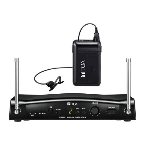 TOA WS5325UH01US 16-Channel UHF Wireless System Includes WT-5810 Tuner, WM-5325 Rechargeable Body-Pack Transmitter and YP-M5300 Lavalier Microphone