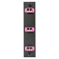 Hubbell FSPNLCDS3VI Fiber Optic Patch Panel, Supports 6 Ports with 3 LC Duplex Zirconia Enhanced Visual Identification